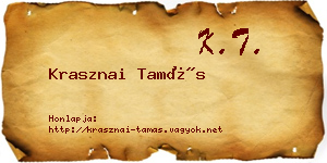 Krasznai Tamás névjegykártya