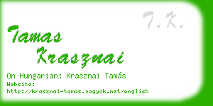 tamas krasznai business card